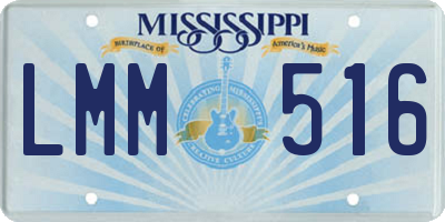 MS license plate LMM516