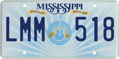 MS license plate LMM518