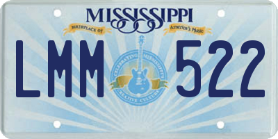 MS license plate LMM522