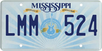 MS license plate LMM524