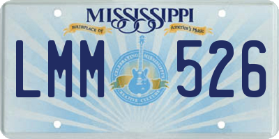 MS license plate LMM526