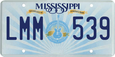MS license plate LMM539