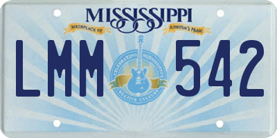 MS license plate LMM542