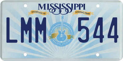 MS license plate LMM544
