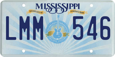 MS license plate LMM546