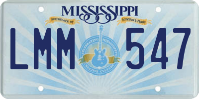 MS license plate LMM547