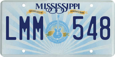 MS license plate LMM548