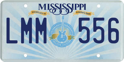 MS license plate LMM556