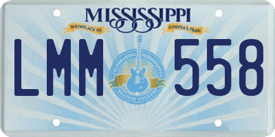 MS license plate LMM558