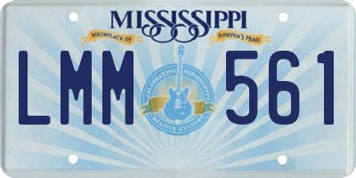 MS license plate LMM561