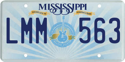 MS license plate LMM563