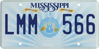 MS license plate LMM566