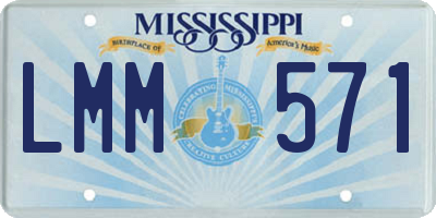 MS license plate LMM571