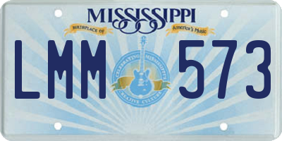 MS license plate LMM573