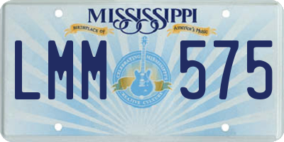 MS license plate LMM575
