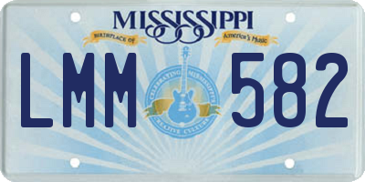 MS license plate LMM582
