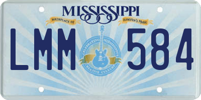 MS license plate LMM584