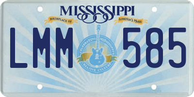 MS license plate LMM585