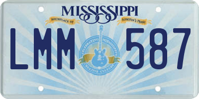 MS license plate LMM587