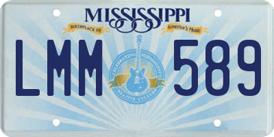 MS license plate LMM589