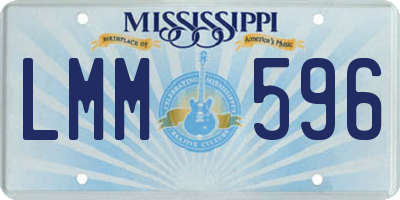 MS license plate LMM596
