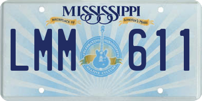 MS license plate LMM611