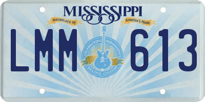 MS license plate LMM613