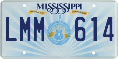 MS license plate LMM614