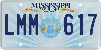 MS license plate LMM617