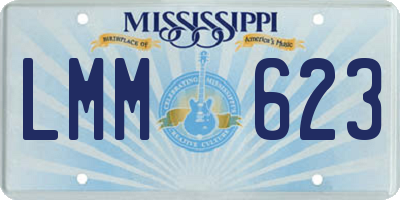 MS license plate LMM623
