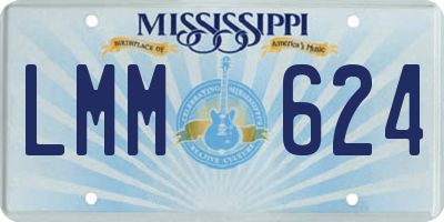 MS license plate LMM624