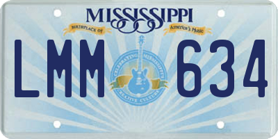 MS license plate LMM634