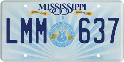 MS license plate LMM637