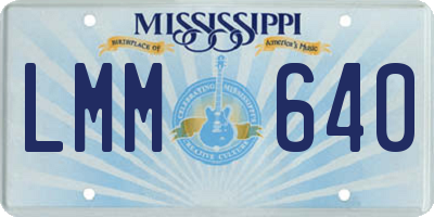 MS license plate LMM640