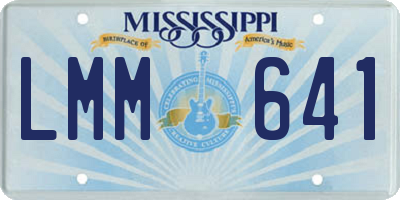 MS license plate LMM641