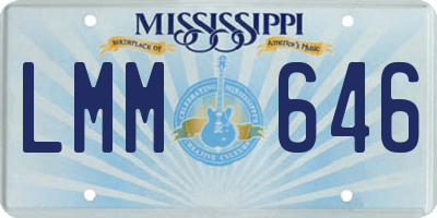 MS license plate LMM646