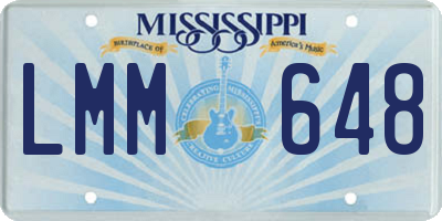 MS license plate LMM648