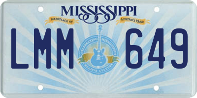 MS license plate LMM649