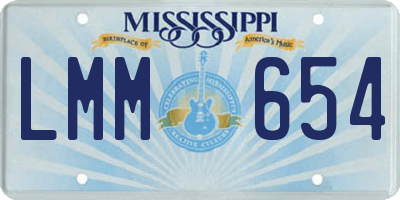 MS license plate LMM654