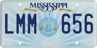 MS license plate LMM656