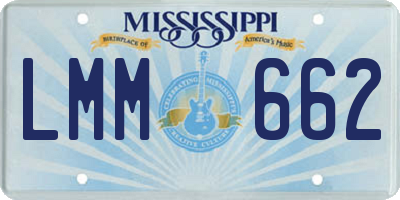 MS license plate LMM662
