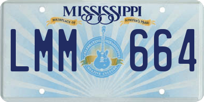 MS license plate LMM664
