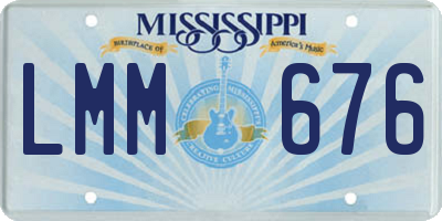 MS license plate LMM676
