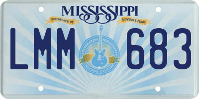 MS license plate LMM683