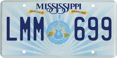 MS license plate LMM699
