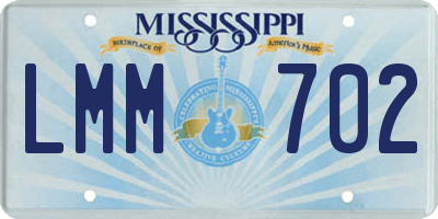 MS license plate LMM702