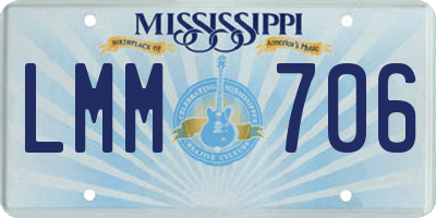 MS license plate LMM706