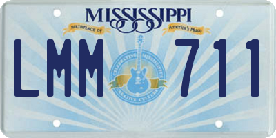 MS license plate LMM711