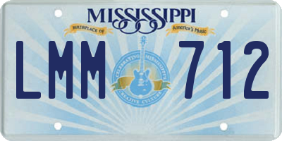 MS license plate LMM712
