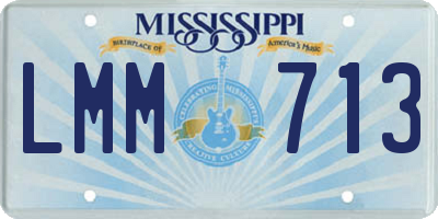 MS license plate LMM713